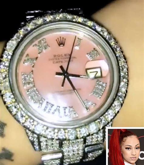 mother of pearl rolex bhad bhabie|Bhad Bhabie shows off $42G diamond.